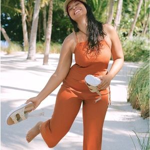 Maeve strappy jumpsuit from Anthropologie, size 8, NWTs